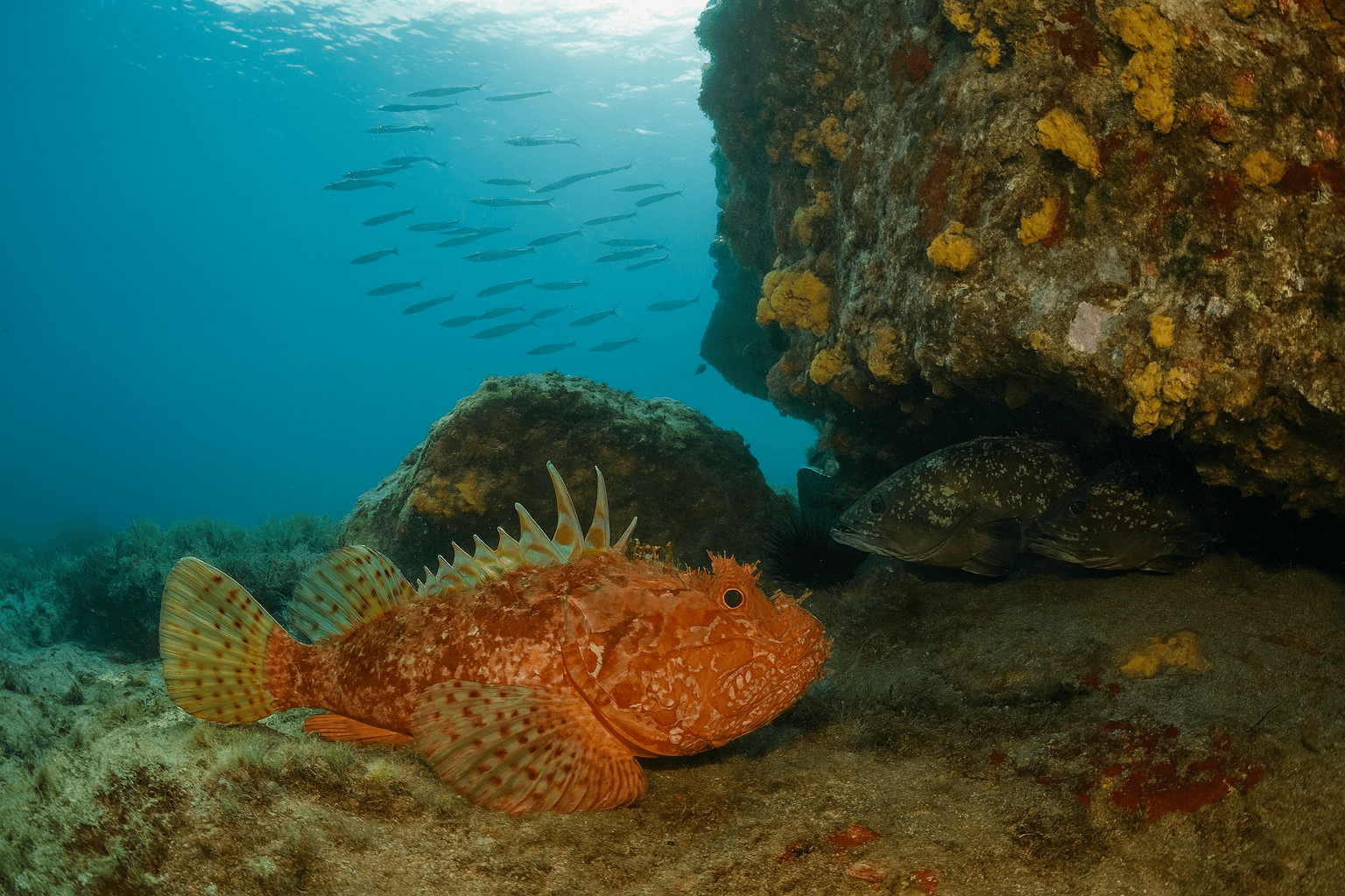 Scuba diving at La Molara in Ventotene