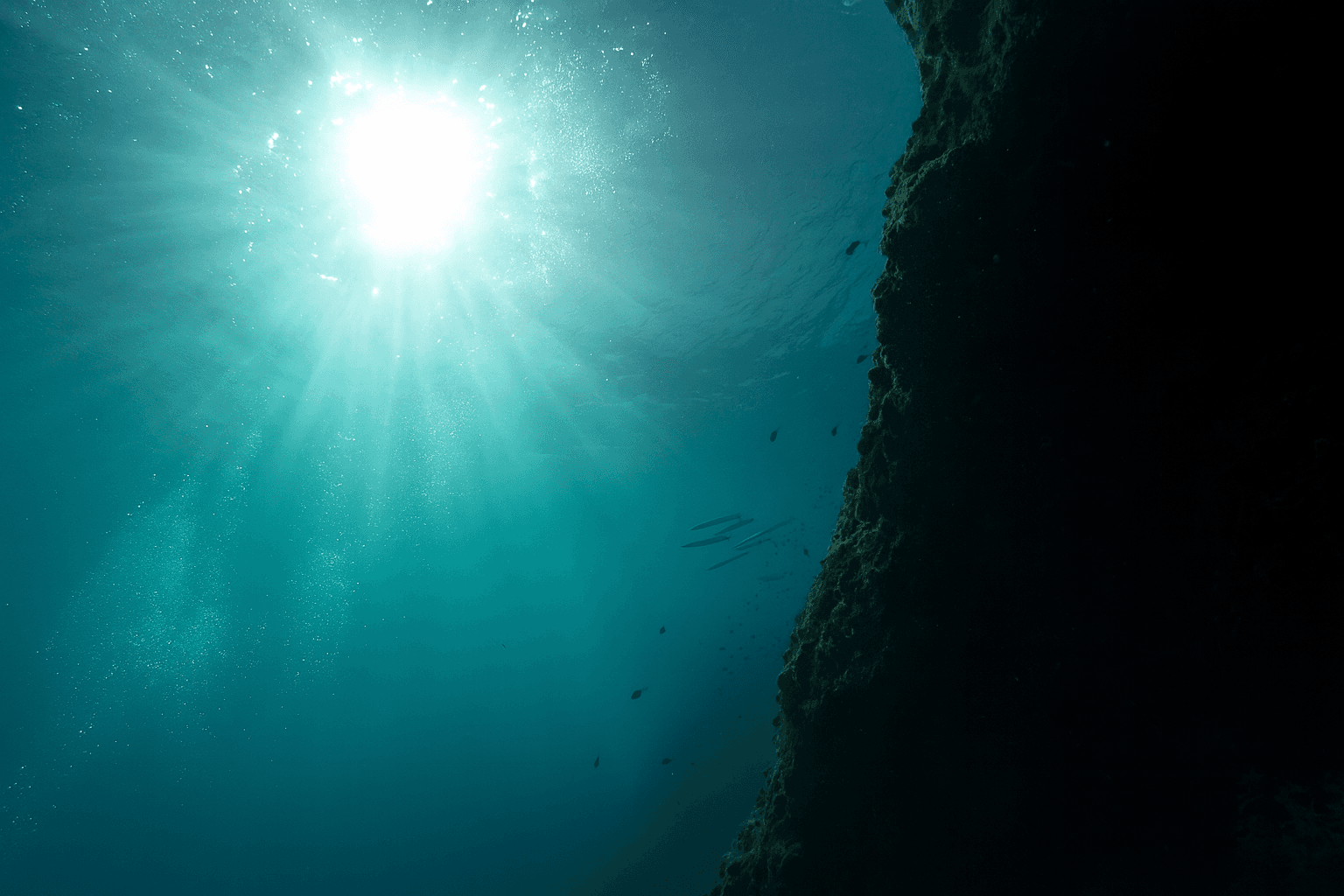 Scuba diving at Old Bauxite Mines in Amorgos