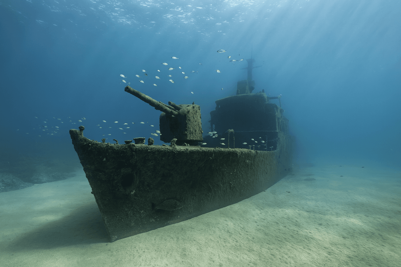 Scuba diving at Relitto KT-12 (KT12 Wreck) in Sardinia